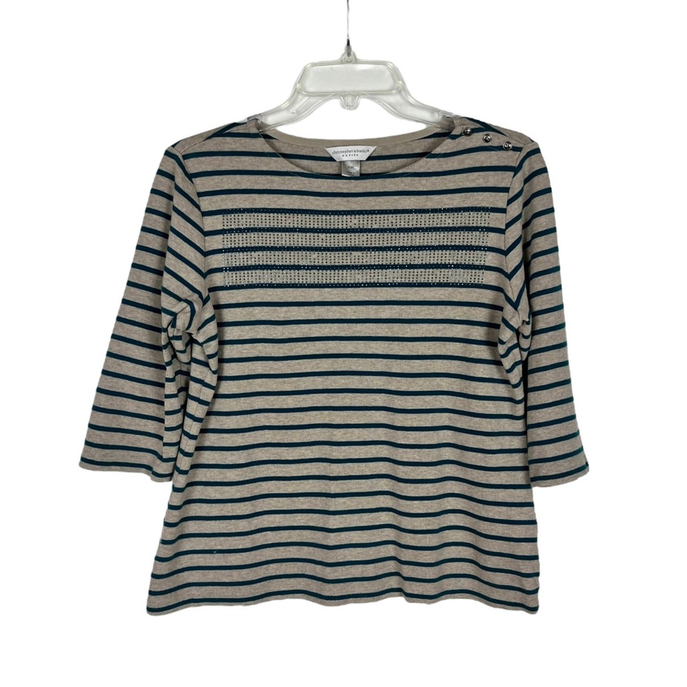 Christopher & Banks Cotton Sweater with Sparkle